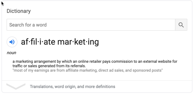 Meaning of Affiliate Marketing