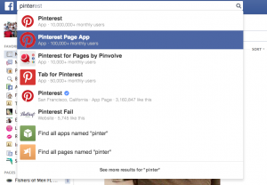 Adding Pinterest Page App to a Business Page on Facebook
